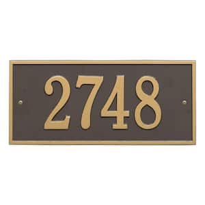 Hartford Rectangular Bronze/Gold Standard Wall 1-Line Address Plaque