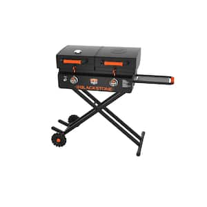 On The Go Portable Gas Griddle and Grill in Black