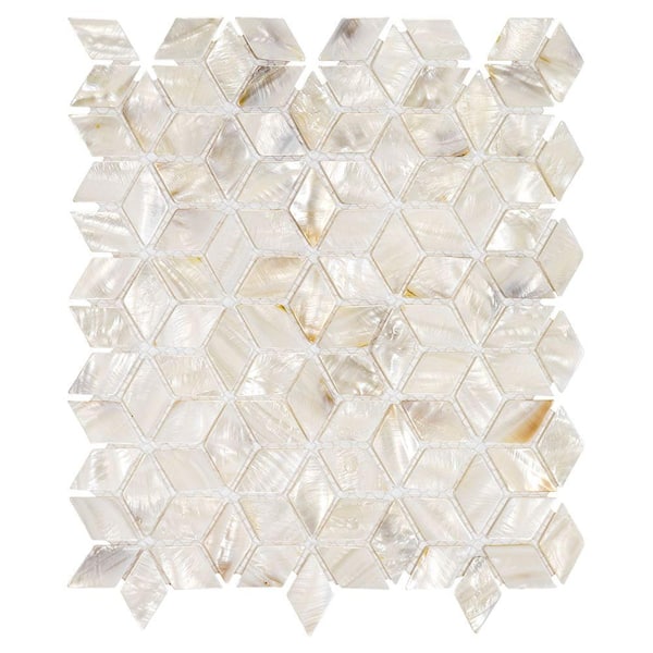 Jeffrey Court Mermaid Scales 9-1/2 in. x 10-7/8 in. x 2.5 mm Shell Mosaic Wall Tile