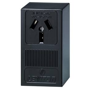 50 Amp Thermoplastic Power Single Outlet, Black