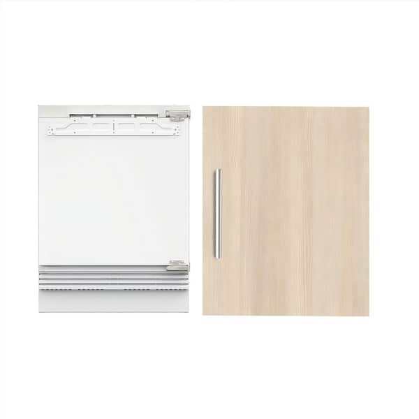 24 in. 4.77 cu. ft. Built-in Panel Ready Freezerless Refrigerator Counter Depth in White w/ 4 Glass Shelves Frost Free