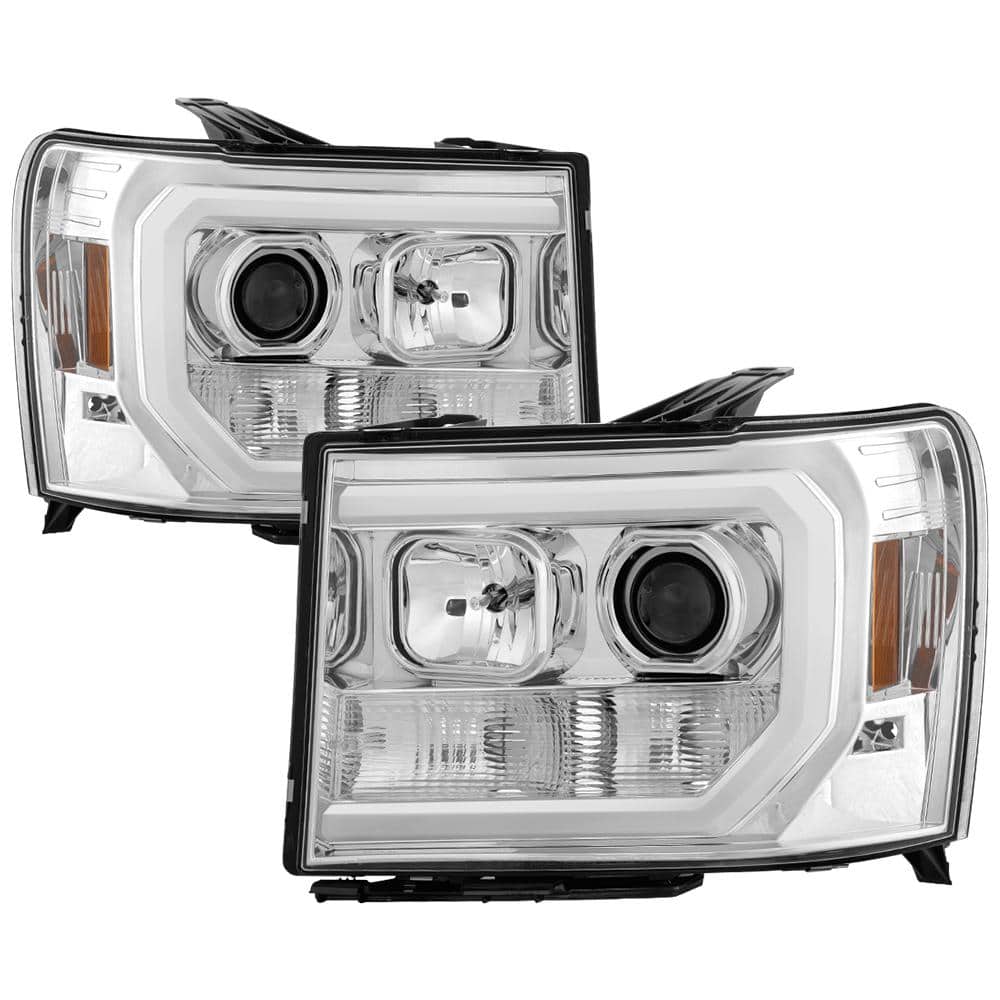 Spyder Auto GMC Sierra 1500/2500/3500 07-13 Projector Headlights - Light  Bar DRL LED - Chrome 5083647 - The Home Depot