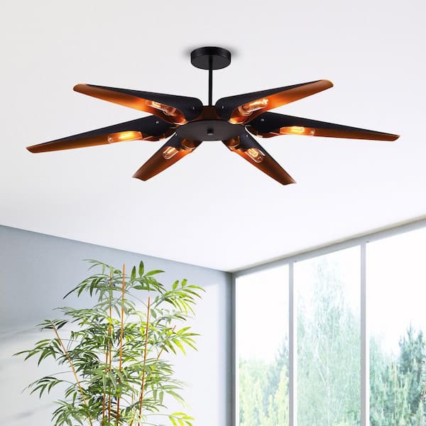 Amar 6 Light Chandelier With Matte Black Finish