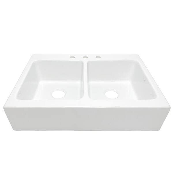 Sinkology Josephine Quick Fit Drop In, White Farmhouse Sink Home Depot
