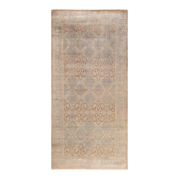Mogul Brown 6 x 13 Oriental Wool Indoor Runner Rug