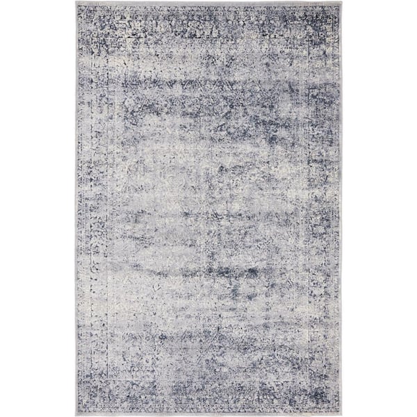 Chateau Jefferson Dark Blue 4' 0 x 6' 0 Area Rug