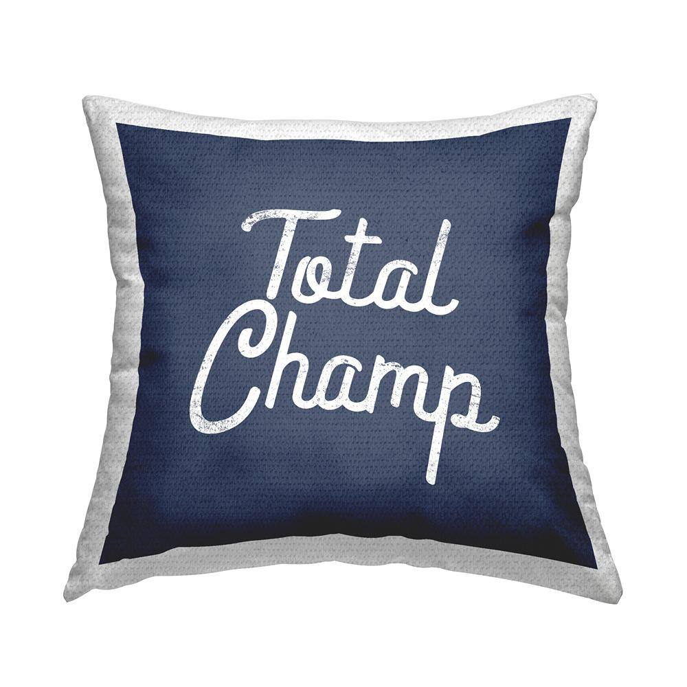 Total Champ Vintage Phrase Blue Square Outdoor Throw Pillow price history on PriceWatchPro