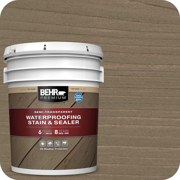 5 gal. #ST-125 Stonehedge Semi-Transparent Waterproofing Exterior Wood Stain and Sealer