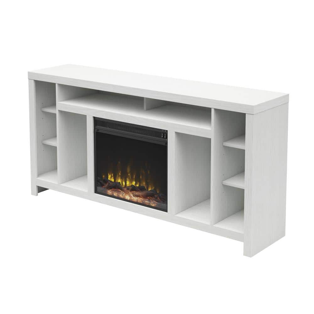 Twin Star Home 68 in. Freestanding Electric Fireplace TV Stand in White Fits TV's Up To 80 in -  23MM6984-PT85S