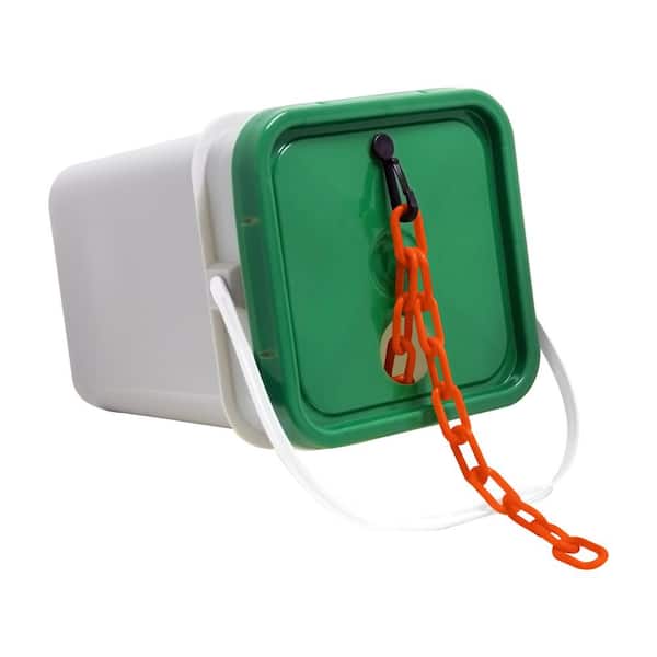 1" X 350' Safety Orange Plastic Chain - Pail