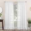 No. 918 Tina Geometric Clipped Semi-Sheer Rod Pocket Curtain Panel,  50x84, White