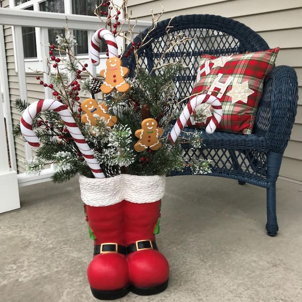 Sunnydaze 13 in. Indoor or Outdoor Polyresin Decoration Santa