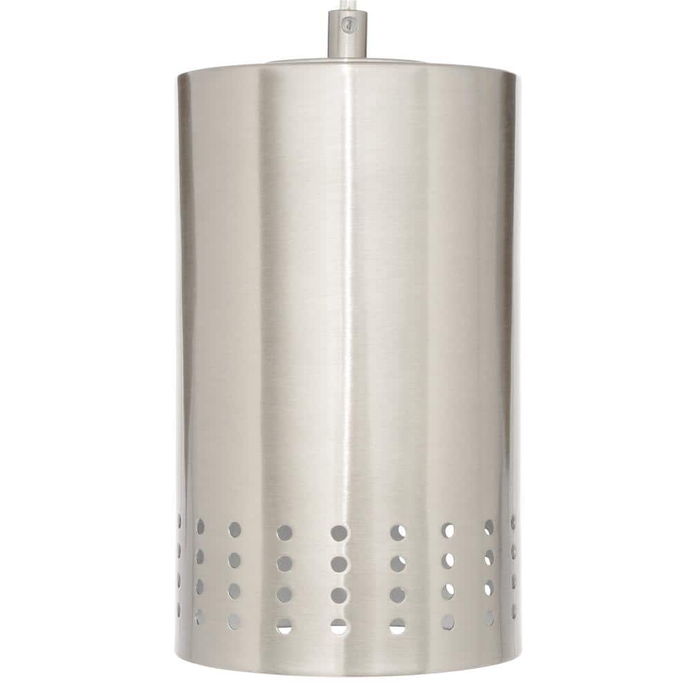 Brushed Nickel Mini Pendant Light with Adjustable Height