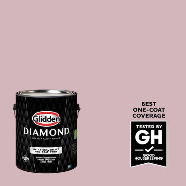 Glidden Diamond 1 gal. PPG1048-4 Rose Stain Flat Interior Paint with Primer