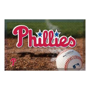 MLB - Philadelphia Phillies 19 in. x 30 in. Indoor/Outdoor Scraper Mat Door Mat