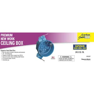 24.5 cu. in. Hard Shell PVC New Work Electrical Ceiling Box with Ground Lug