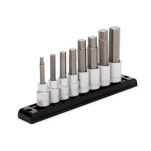 1/2 in. Drive SAE Mid-Length Hex Bit Socket Set (8-Piece)