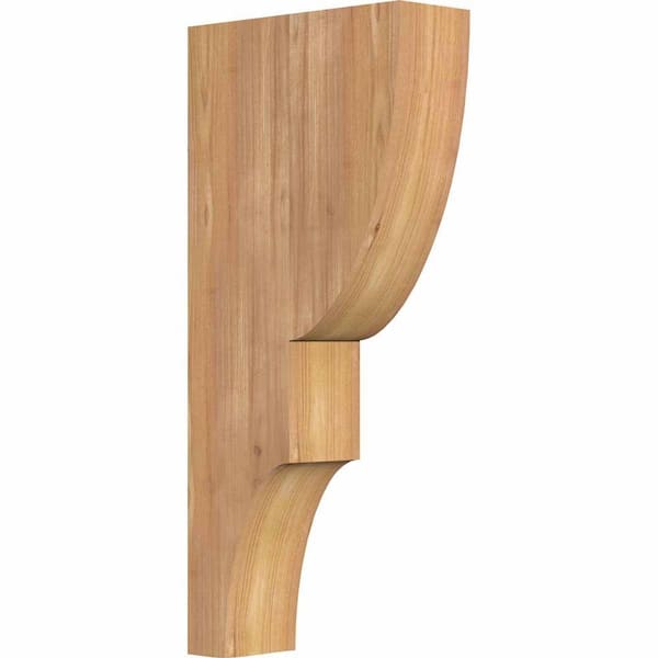 Ekena Millwork 3-1/2 in. x 10 in. x 22 in. Western Red Cedar Ridgewood Smooth Corbel