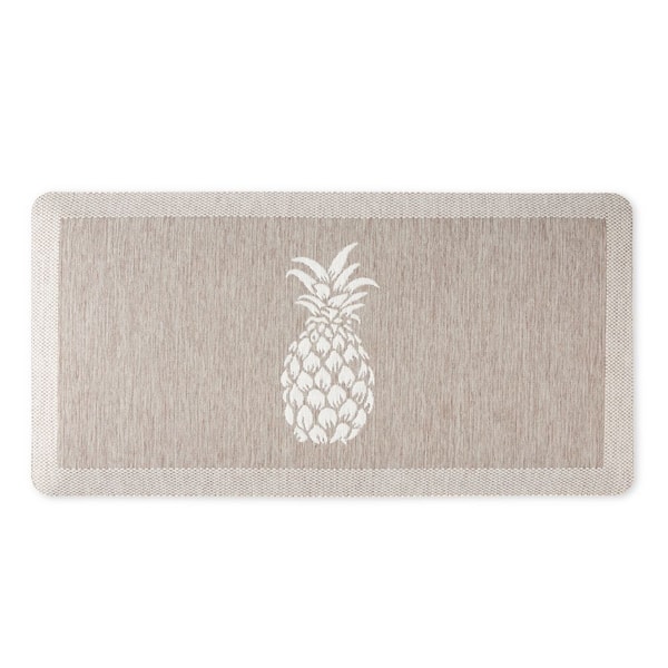 Comfort Air Aloha Coffee Brown 19.6 in. x 39 in. Rectangle Kitchen Mat
