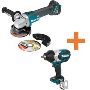 18V LXT Brushless 4-1/2 in./5 in. Cut-Off/Angle Grinder and 18V LXT Brushless High-Torque 1/2 in. Sq. Drv. Impact Wrench