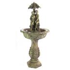 Sunnydaze Decor 48 in. Old-Fashioned Wood Wishing Well Outdoor Water ...