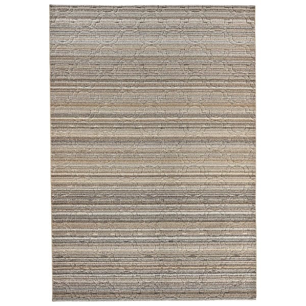 Studio Plush Silhouette 9 ft. x 12 ft. Tan/Gray Modern Abstract Area Rug