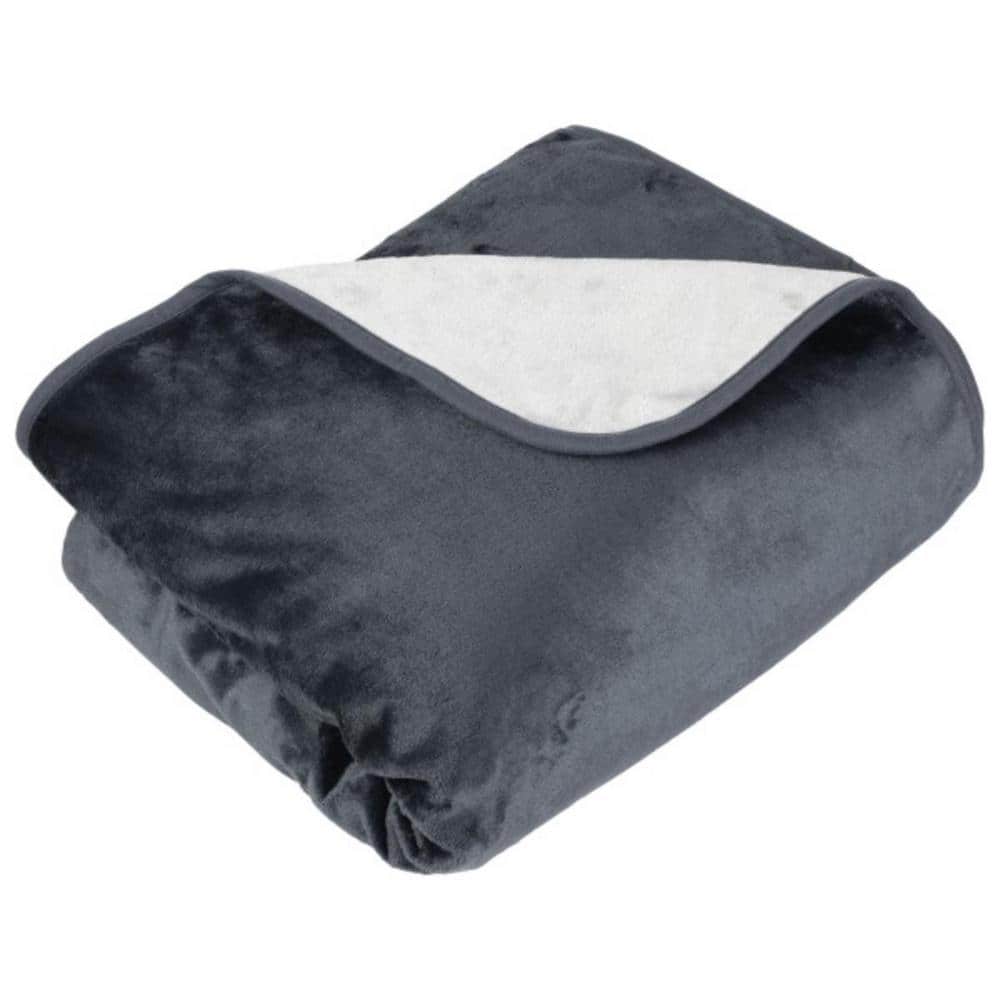 King-Size Gray Cotton Waterproof Blanket for Kids and Pets