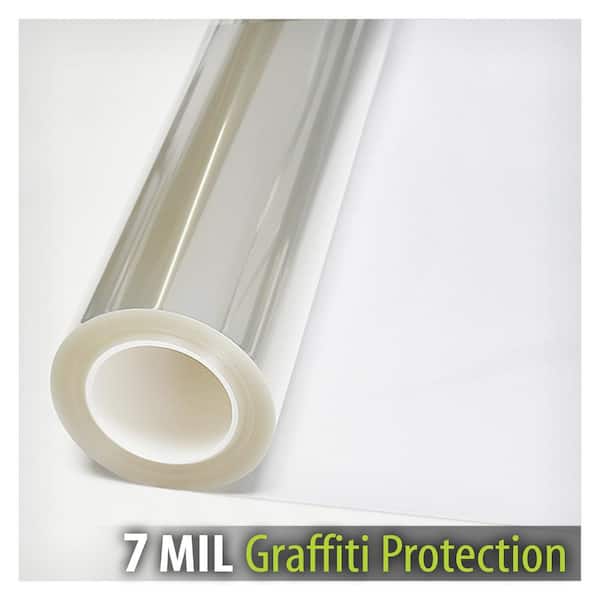 60 in. x 50 ft. AG7M Graffiti Protection 7 Mil Clear Window Film