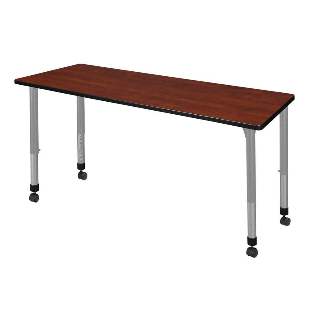 Kee 66 in. Rectangular Cherry Composite Mobile Classroom Activity Desk with Adjustable Height price history on PriceWatchPro