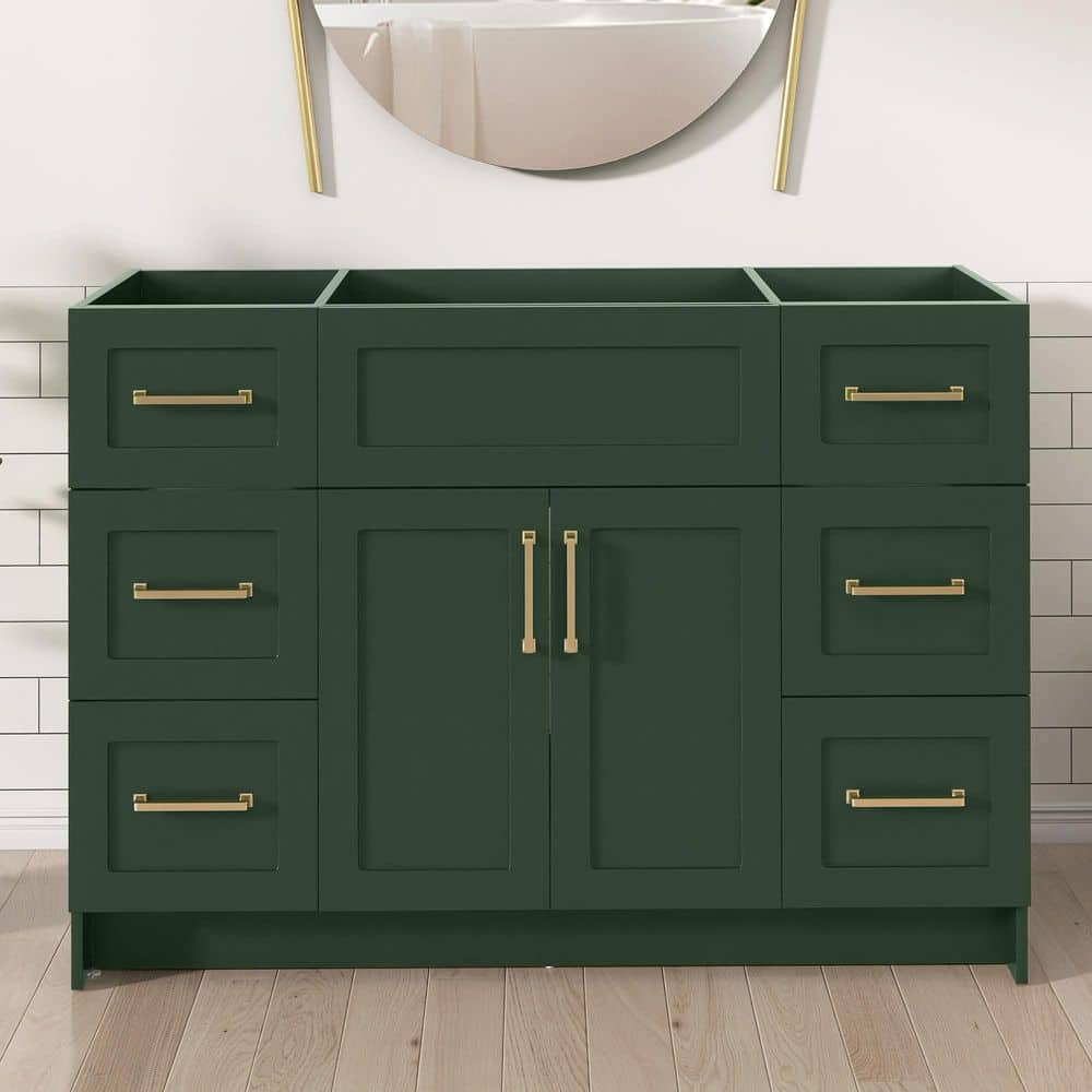 Zeafive Mox 48 in. W Bathroom Vanity Cabinet without Top in Green