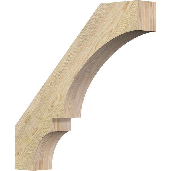 Ekena Millwork 4"W x 24"D x 24"H Balboa Rough Sawn Knee Brace, Douglas Fir