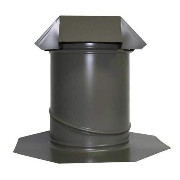 Gibraltar Building Products 8 in. Adjustable Pitch Galvanized Steel Pipe Flashing in Weathered Wood