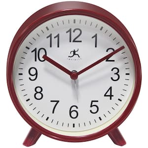 5.75 in. Tabletop Alarm Clock, Red