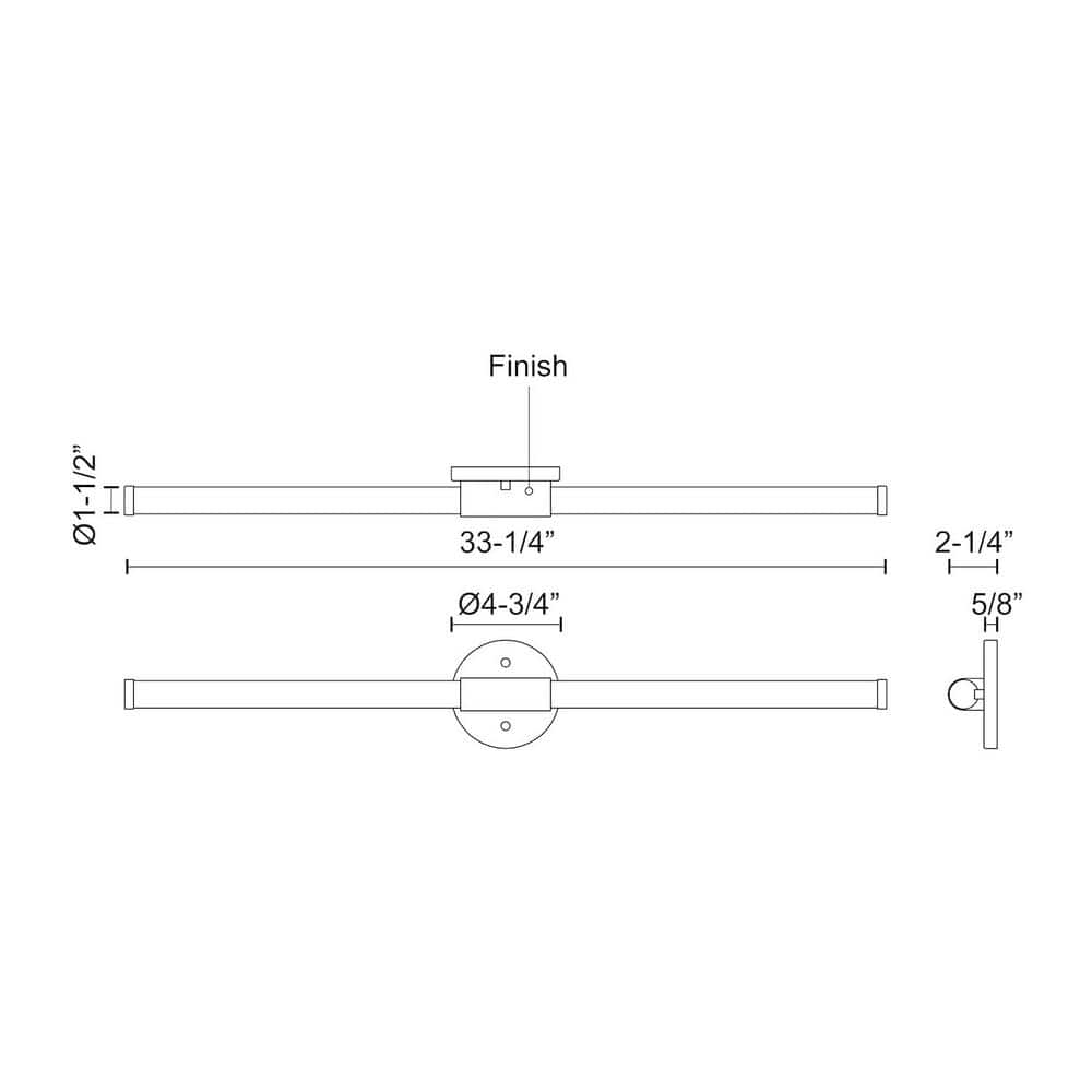 Akari Brushed Nickel Dimmable LED Vanity Light