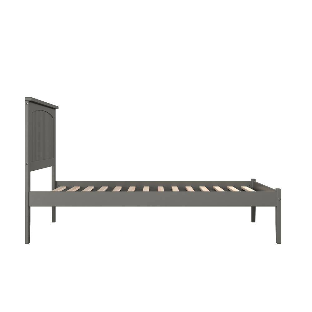 Nantucket Gray Full Wood Platform Bed with Headboard