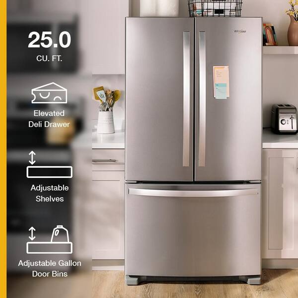 Whirlpool French Door Fridge (WRFF3036RW) - White Whirlpool French Door Fridge (WRFF3036RW) - White