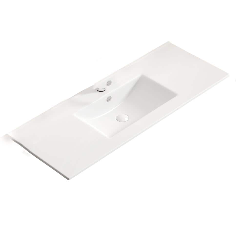 47.64 in. W x 18.12 in. D Ceramic Vanity Top in Milk White price history on PriceWatchPro