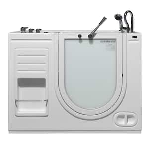HydroLife 4.27 ft. Right Drain Walk-In Heated Air Bath Tub in White