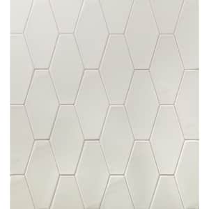 Birmingham Hexagon Dove Gray 4 in. x 8 in. 8mm Polished Ceramic Subway Tile (5.38 sq. ft. / box)