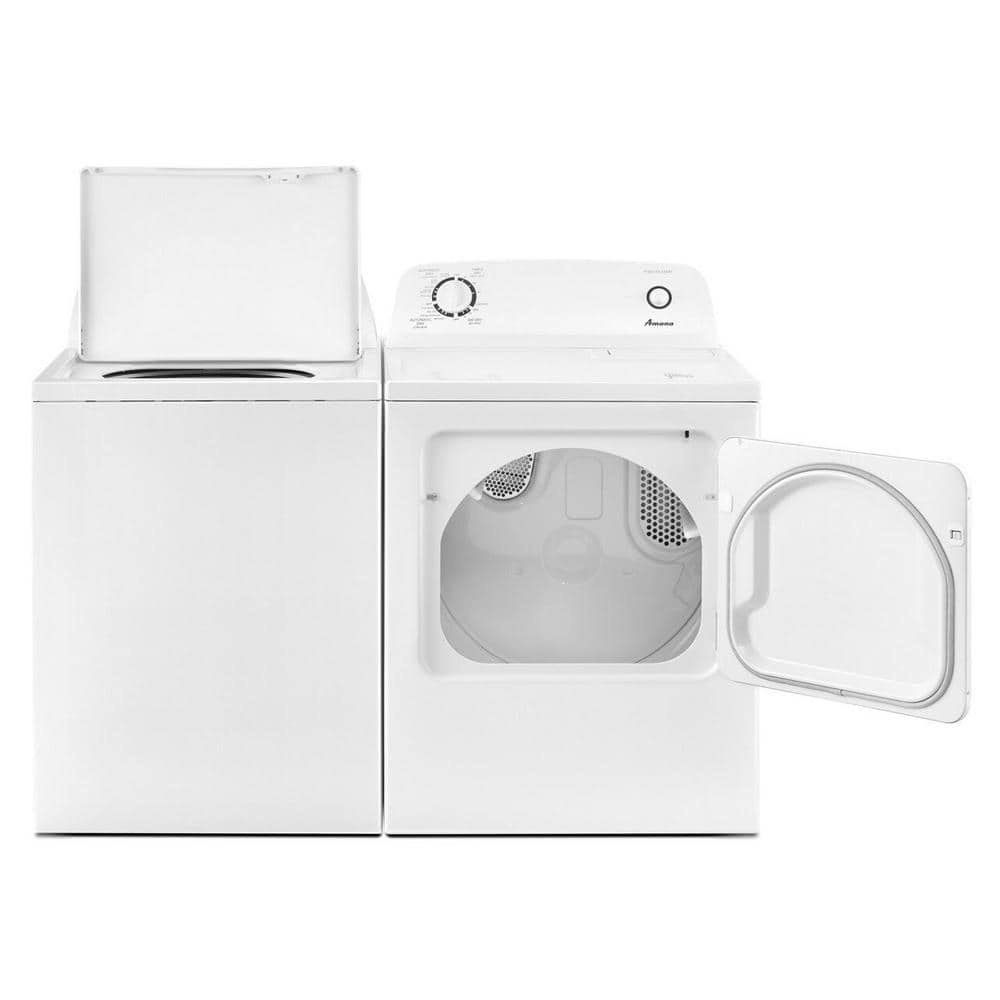 White 6.5 cu. ft. Electric Dryer with Moisture Sensing