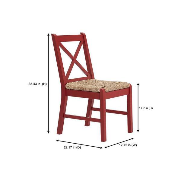 Home Decorators Collection Dorsey Mason, Red Wooden Chair Seats