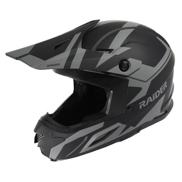 Raider Z7 MX Medium Black/Silver Motorcycle Helmet