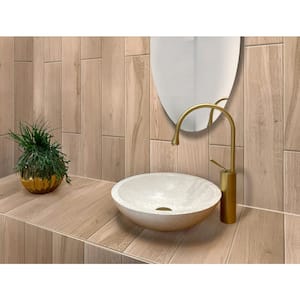 Woodnote 5.9 in. x 35.4 in. Brown Porcelain Matte Wall and Floor Tile (13.05 sq. ft./case) 9-Pack