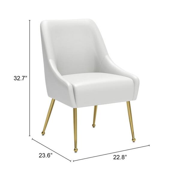 ZUO Maxine White Dining Chair 109714 - The Home Depot