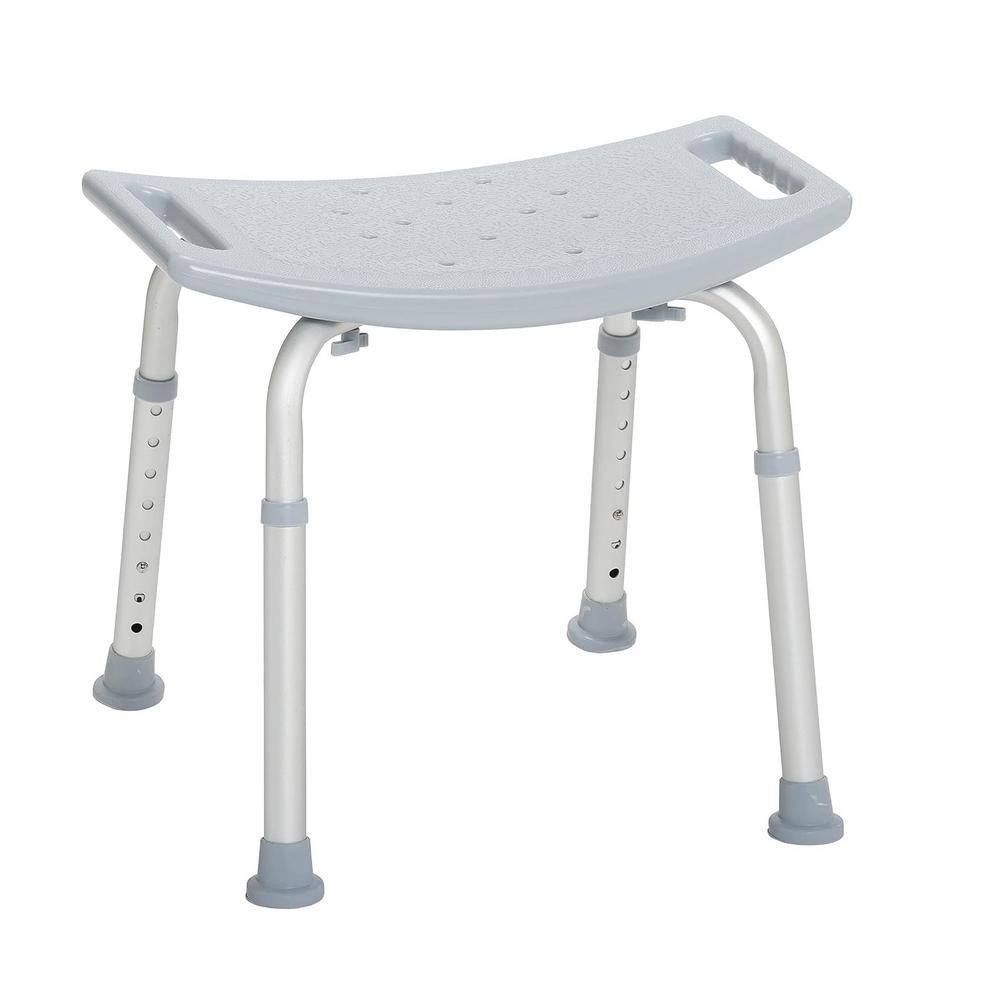 19.5 in. Adjustable Shower Seat with Suction Feet for Inside Shower or Tub 