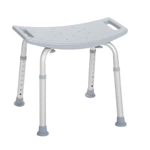19.5 in. Adjustable Shower Seat with Suction Feet for Inside Shower or Tub in Gray