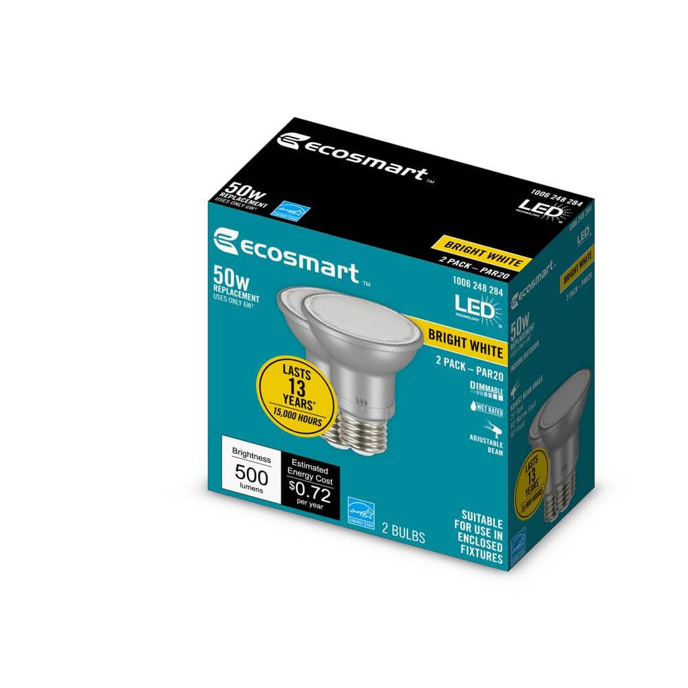 EcoSmart Bright White Dimmable LED Light Bulbs 2-Pack