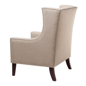 Weston Taupe Wingback Chair