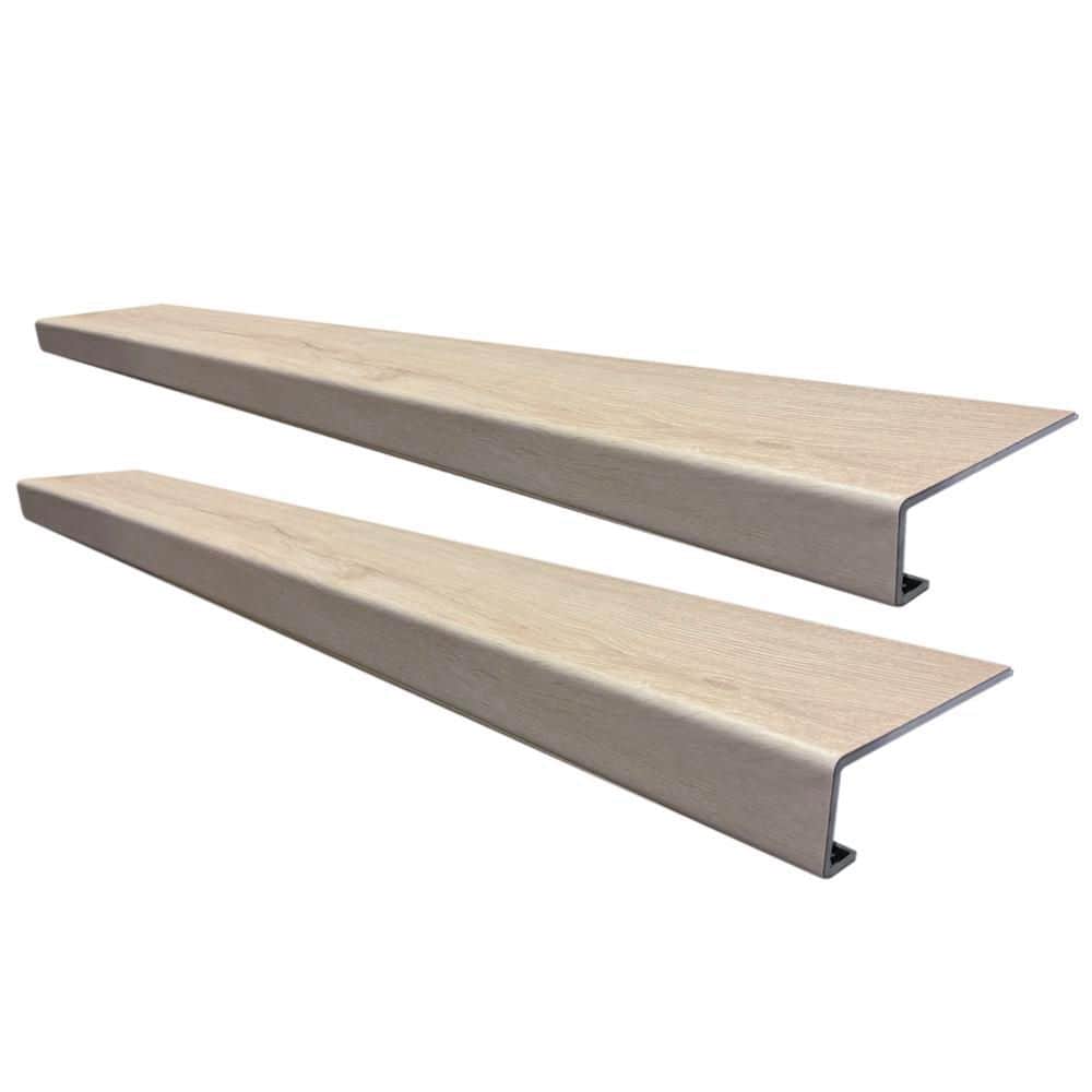 STEPSOLUTION Vesinet Oak Stair Tread Molding Square Model - Exact Match for  Life Proof Vinyl Floors, 2 Pieces per Box, 46 in. Long 1009591305-SST - ..., image size:1000x1000