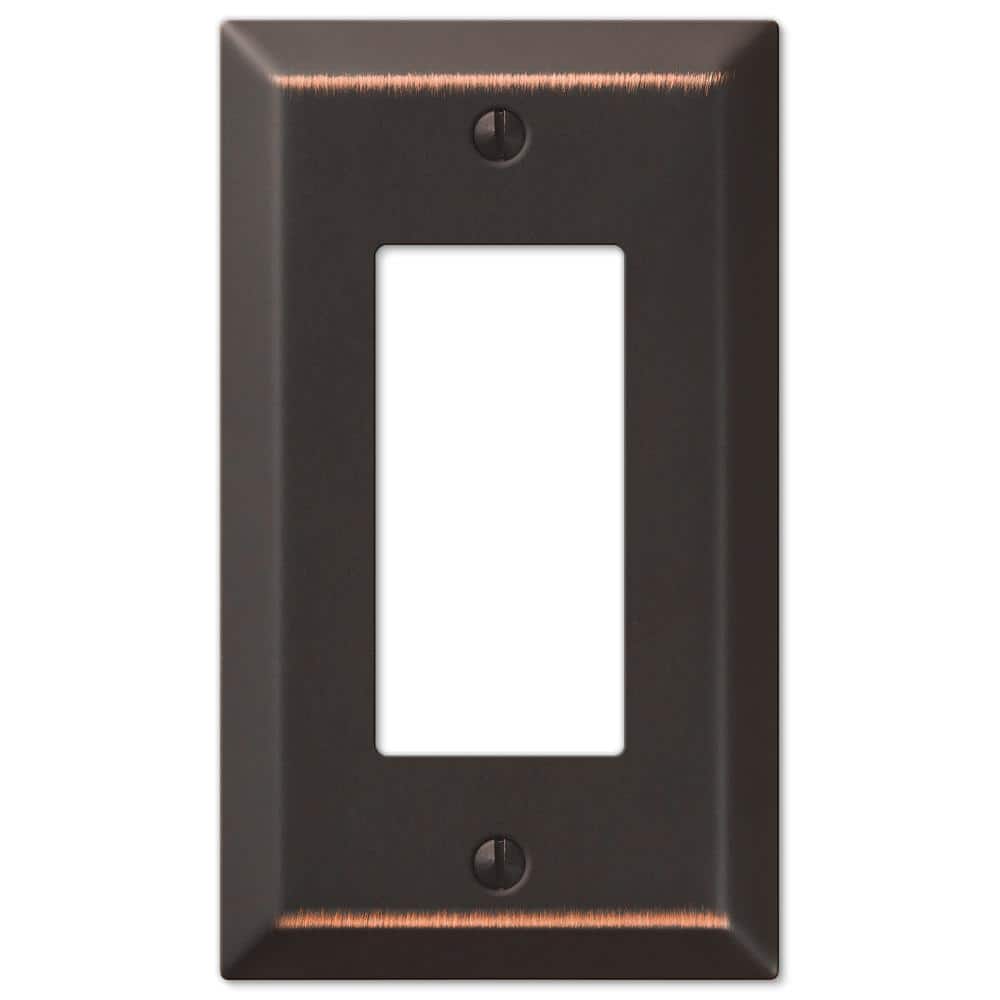 AMERELLE Metallic 1-Gang Aged Bronze Decorator/Rocker Stamped Steel ...